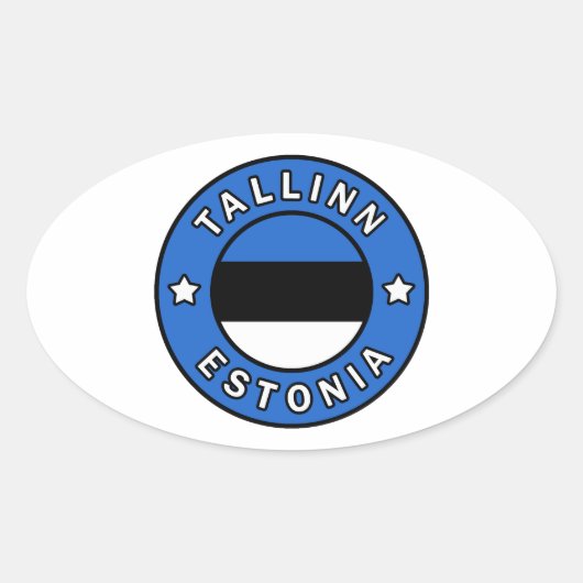 Tallinn Estland Ovaler Aufkleber (Vorderseite)