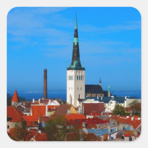 Tallinn, Estland Quadratischer Aufkleber