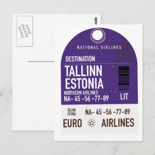 Tallinn Estland Reisekarte Postkarte