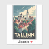 Tallinn Estland Reisen Art Vintag Aufkleber (Blatt)
