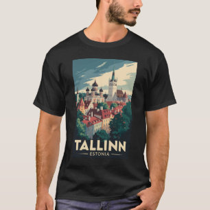 Tallinn Estland Reisen Art Vintag T-Shirt