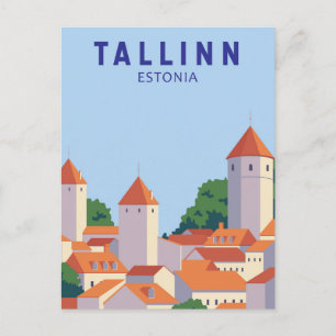 Tallinn Estland Retro-Reise Kunst Vintage Postkarte