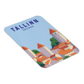 Tallinn Estland Retro Reisen Art Vintag Magnet (Rechte Seite)