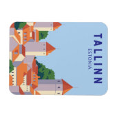 Tallinn Estland Retro Reisen Art Vintag Magnet (Horizontal)