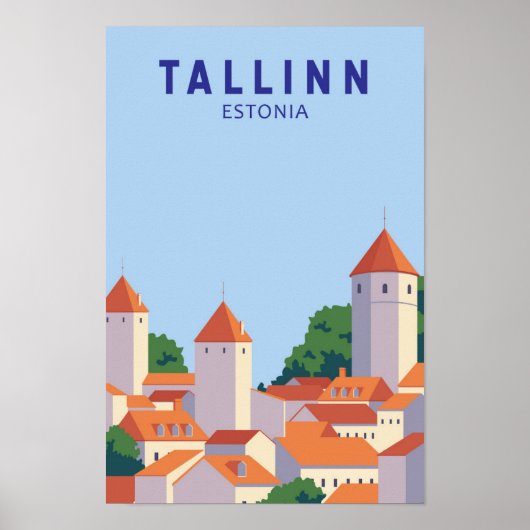 Tallinn Estland Retro Reisen Art Vintag Poster (Vorne)