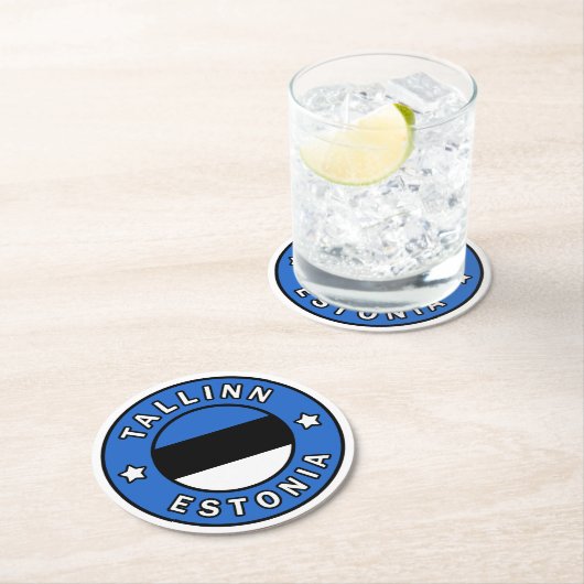 Tallinn Estland Runder Pappuntersetzer (Vor Ort)