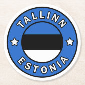 Tallinn Estland Runder Pappuntersetzer (Vorderseite)