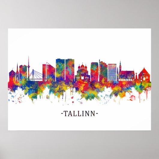 Tallinn Estland Skyline Poster (Vorne)