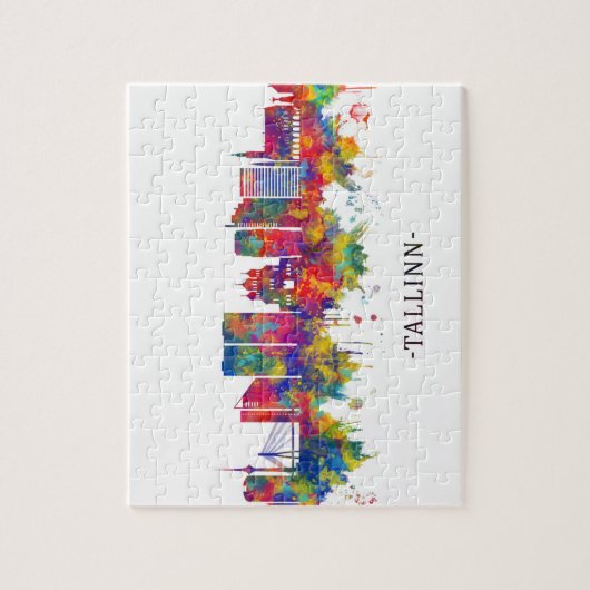 Tallinn Estland Skyline Puzzle (Vertikal)
