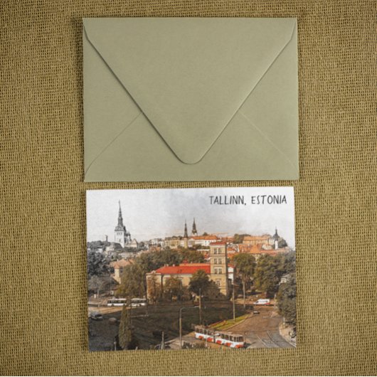 Tallinn Estland Stadt Panorama Aussicht Postkarte