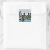 Tallinn, Estland - Stadtbild Quadratischer Aufkleber (Tasche)