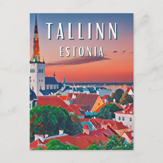 Tallinn, Estlands mittelalterliche Stadt Postkarte (Vorderseite)