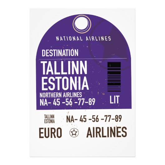 Tallinn Estnisch Fahrkarte Fotodruck (Vorne)