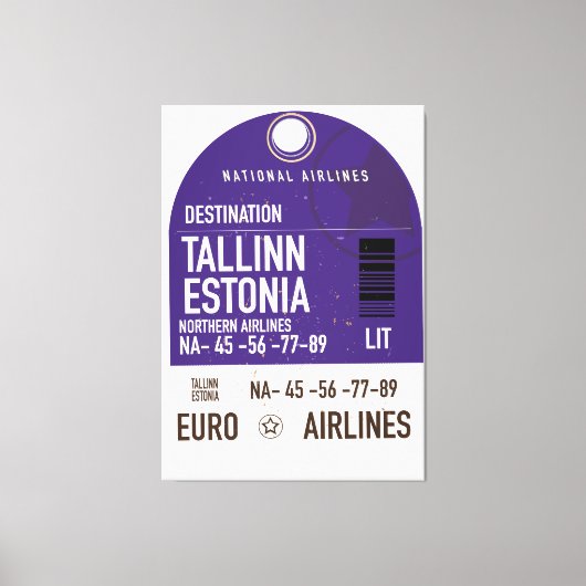 Tallinn Estnisch Fahrkarte Leinwanddruck (Vorderseite)