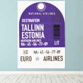 Tallinn Estnisch Fahrkarte Leinwanddruck (Insitu (Holzboden))