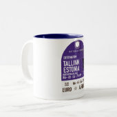 Tallinn Estnisch Fahrkarte Zweifarbige Tasse (Vorderseite Links)
