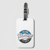 Tallinn Estnisch Vintages Logo Gepäckanhänger (Vorderseite Vertikal)