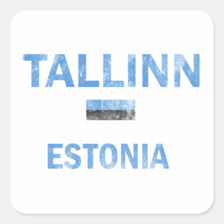 Tallinn Estonia Designs Quadratischer Aufkleber