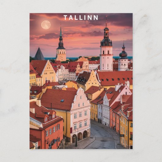 Tallinn Estonia Street Travel Postkarte (Vorderseite)