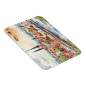 Tallinn Estonia Watercolor Painting Panorama  Magnet (Rechte Seite)