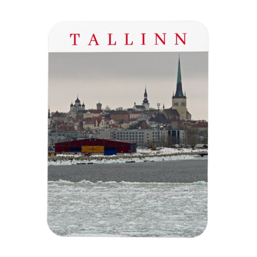 Tallinn im Winter Blick Kühlschrankmagnet Magnet (Vertikal)