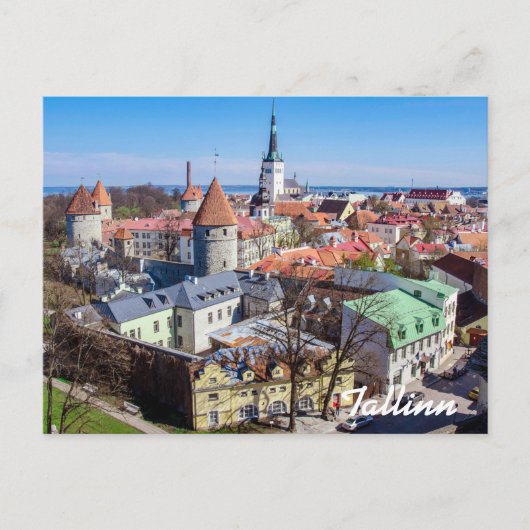 Tallinn Innenstadt Aussicht Postkarte (Vorderseite)