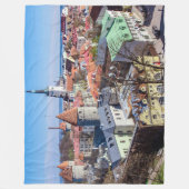Tallinn Innenstadtblick Fleecedecke (Vorderseite)