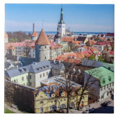 Tallinn Innenstadtblick Fliese (Vorderseite)