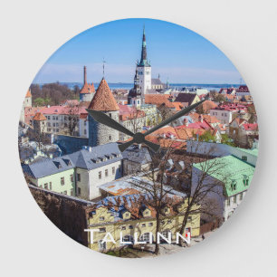 Tallinn Innenstadtblick Große Wanduhr