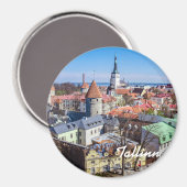 Tallinn Innenstadtblick Magnet (Vorderseite/Rückseite)