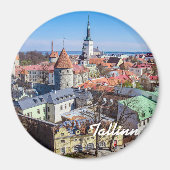 Tallinn Innenstadtblick Magnet (Vorne)
