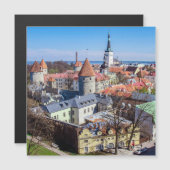 Tallinn Innenstadtblick Magnetkarte (Vorne/Hinten)