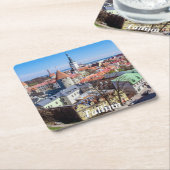 Tallinn Innenstadtblick Rechteckiger Pappuntersetzer (angewinkelt)
