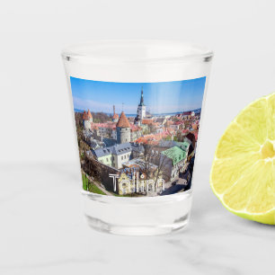 Tallinn Innenstadtblick Schnapsglas