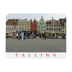 Tallinn Marktstände Blick Kühlschrankmagnet Magnet
