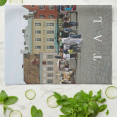 Tallinn Marktstände zeigen Teetuch Geschirrtuch (Gefaltet)