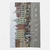 Tallinn Marktstände zeigen Teetuch Geschirrtuch (Vertikal)