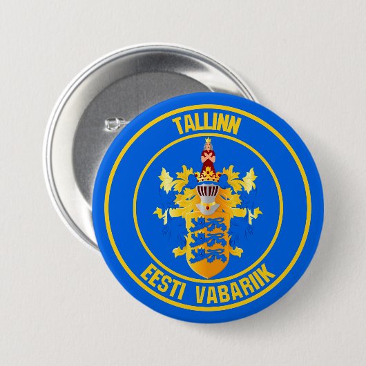 Tallinn Round Emblem Button (Vorne & Hinten)