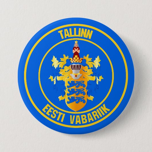 Tallinn Round Emblem Button (Vorderseite)