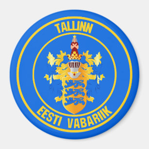 Tallinn Round Emblem Magnet