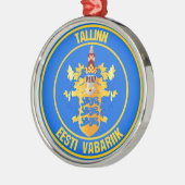 Tallinn Round Emblem Ornament Aus Metall (Links)