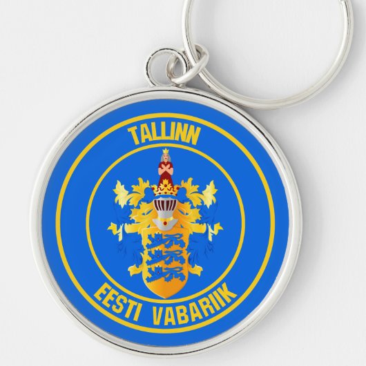 Tallinn Round Emblem Schlüsselanhänger (Vorne)
