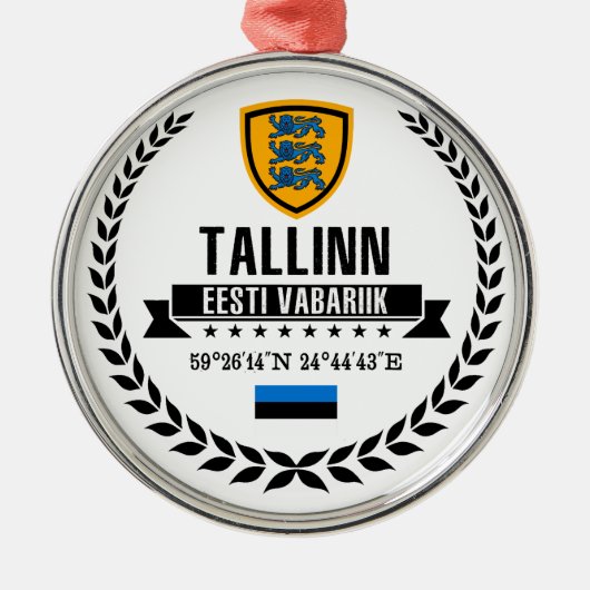 Tallinn Silbernes Ornament (Vorne)