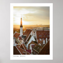 Tallinn-Silhouette bei Sonnenaufgang, Estland Reis