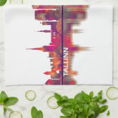 Tallinn Skyline Geschirrtuch (Gefaltet)