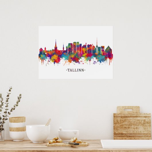 Tallinn Skyline Poster (Küche)
