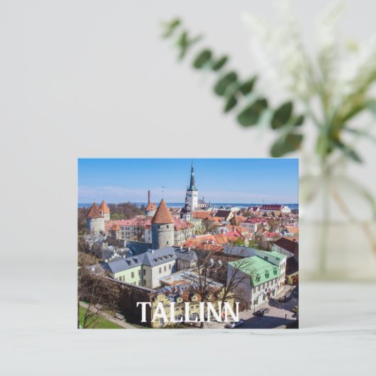 Tallinn Stadtbild aus der Luft in Estland (Stehend Vorderseite)
