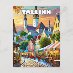 Tallinn, wo Geschichte und Moderne heiraten Postkarte