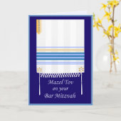"Tallit" Bar Mitzvah Mazel Tov Karte (Gelbe Blume)