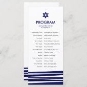Tallit Bar Mitzvah Programm (Vorne/Hinten)